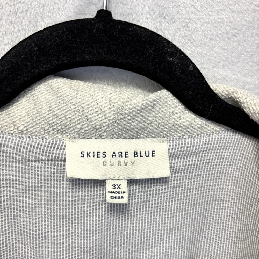 Anthropologie Skies Are Blue Curvy Open Cardigan Sweater 3X Beige Relaxed Knit - Picture 4 of 11